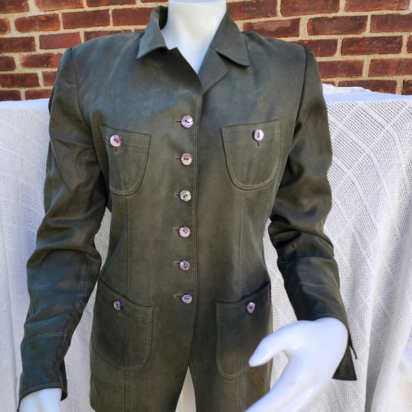 Dana Buchman Military Style vintage jacket 8 - Picture 3 of 14